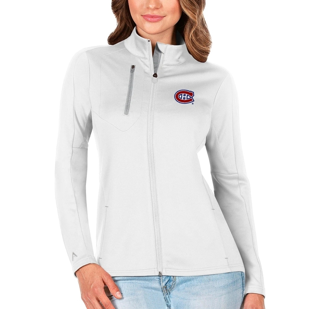 Antigua Montreal Canadiens Womens White Generation Light Weight Jacket, Small